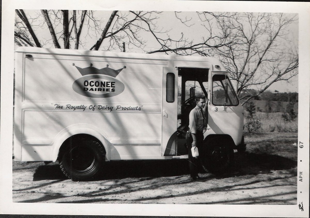 #tbt takes us back to the days of the milkman! Oconee Dairies delivered fresh milk straight to your door!