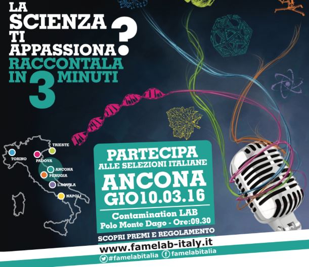 MLMagazineIT's tweet image. Presentato ad Ancona FameLab 2016 dell'@UnivPoliMarche, la scienza raccontata in tre minuti: bit.ly/21GMW4X