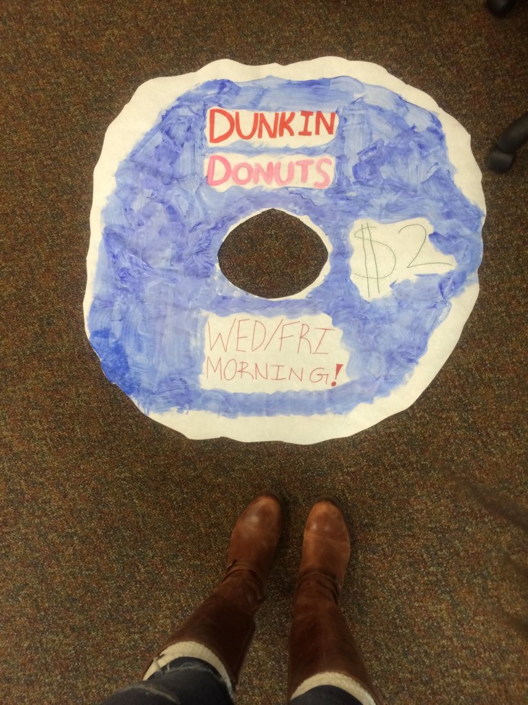As VP I am here to get the word out: Help fundraiser for our end of year party! Dunkin' Donuts starts next week:)