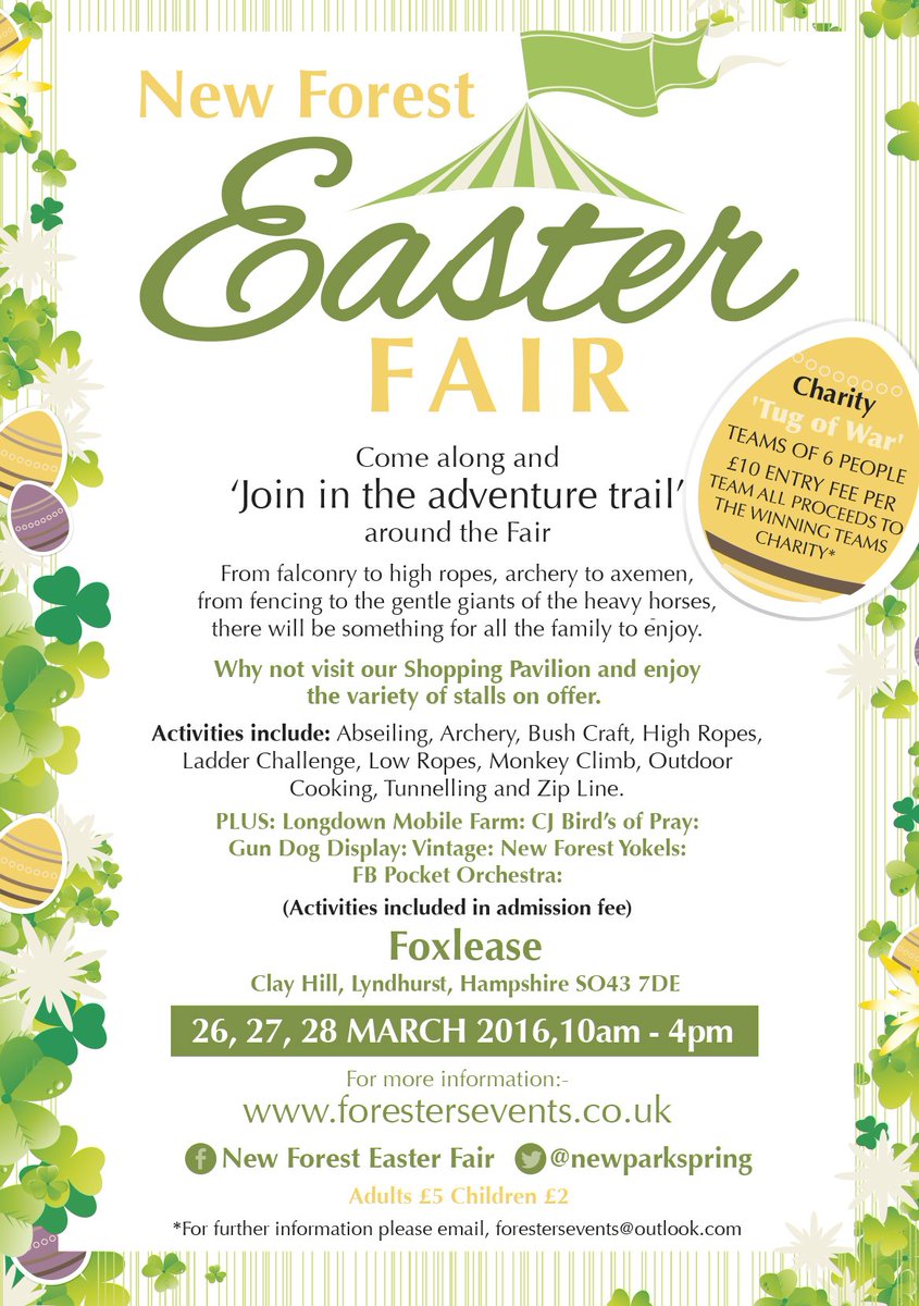 If your looking for something to do this Easter weekend.....why not come along and visit New Forest Easter Fair.