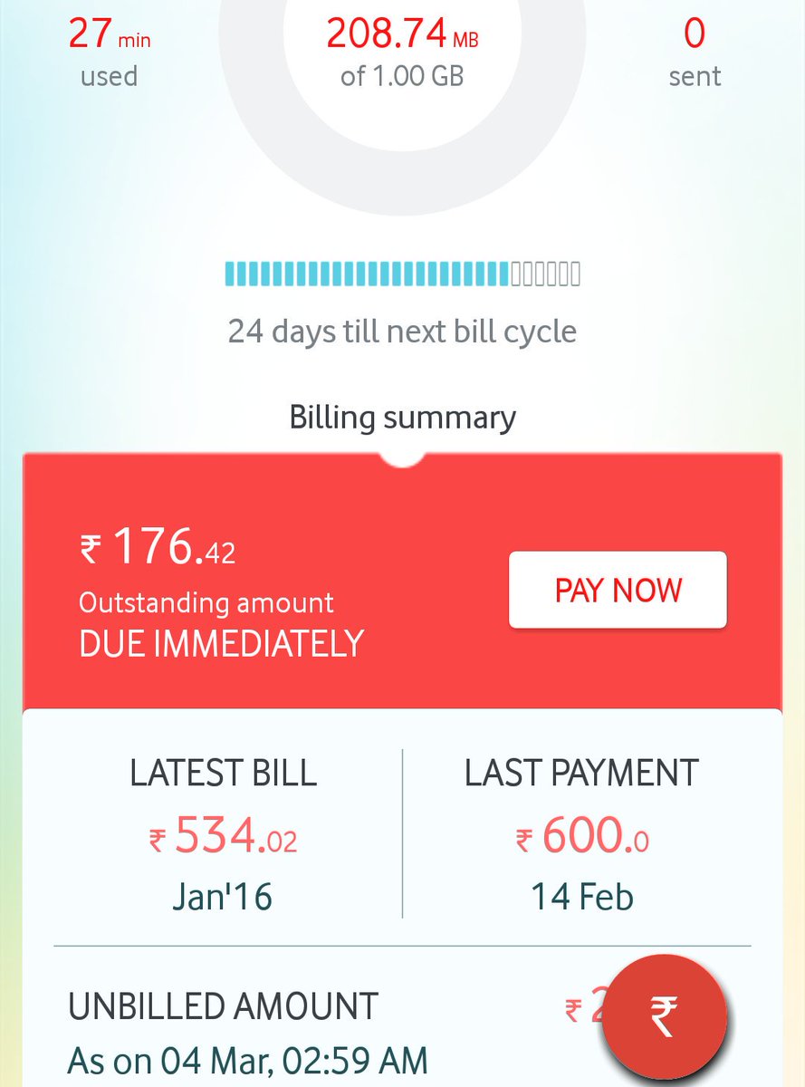 ssuleesh's tweet photo. @VodafoneIN App has gone bonkers. Showing me payment due for Jan, when it was already paid. Guess its time to Port! https://t.co/nmcRxDliCU