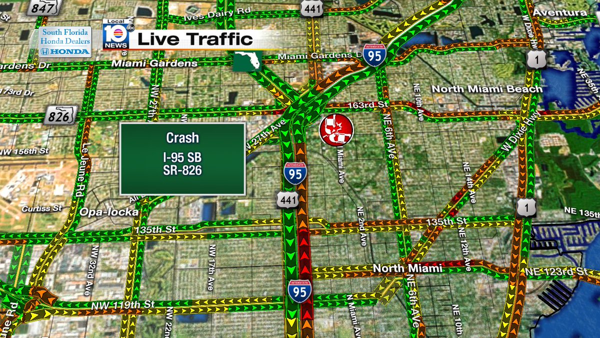 CRASH: I-95 SB near SR-826  #TRAFFIC #MIAMI https://t.co/7NbtD3KmKs