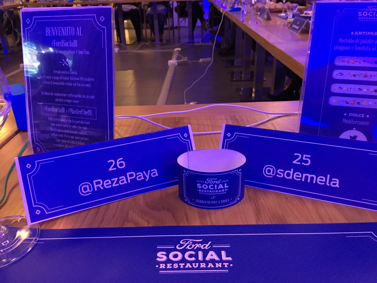 Anche noi siamo al #FordSocialR per #MasterChefIt #startup #innovation <a href="/sdemela/">Simone Demelas</a> <a href="/RezaPaya/">Reza Paya</a>