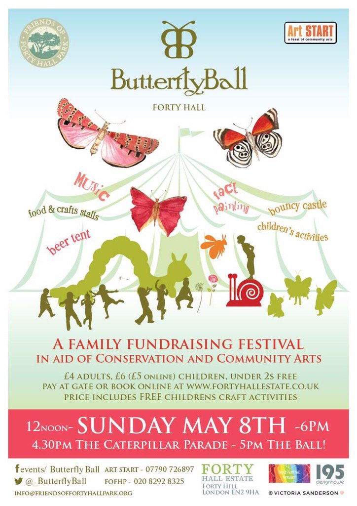 Look Out for our Fluttering Flyer #Enfield #festival <a href="/Forty_Hall/">Forty Hall Estate</a> May 8th