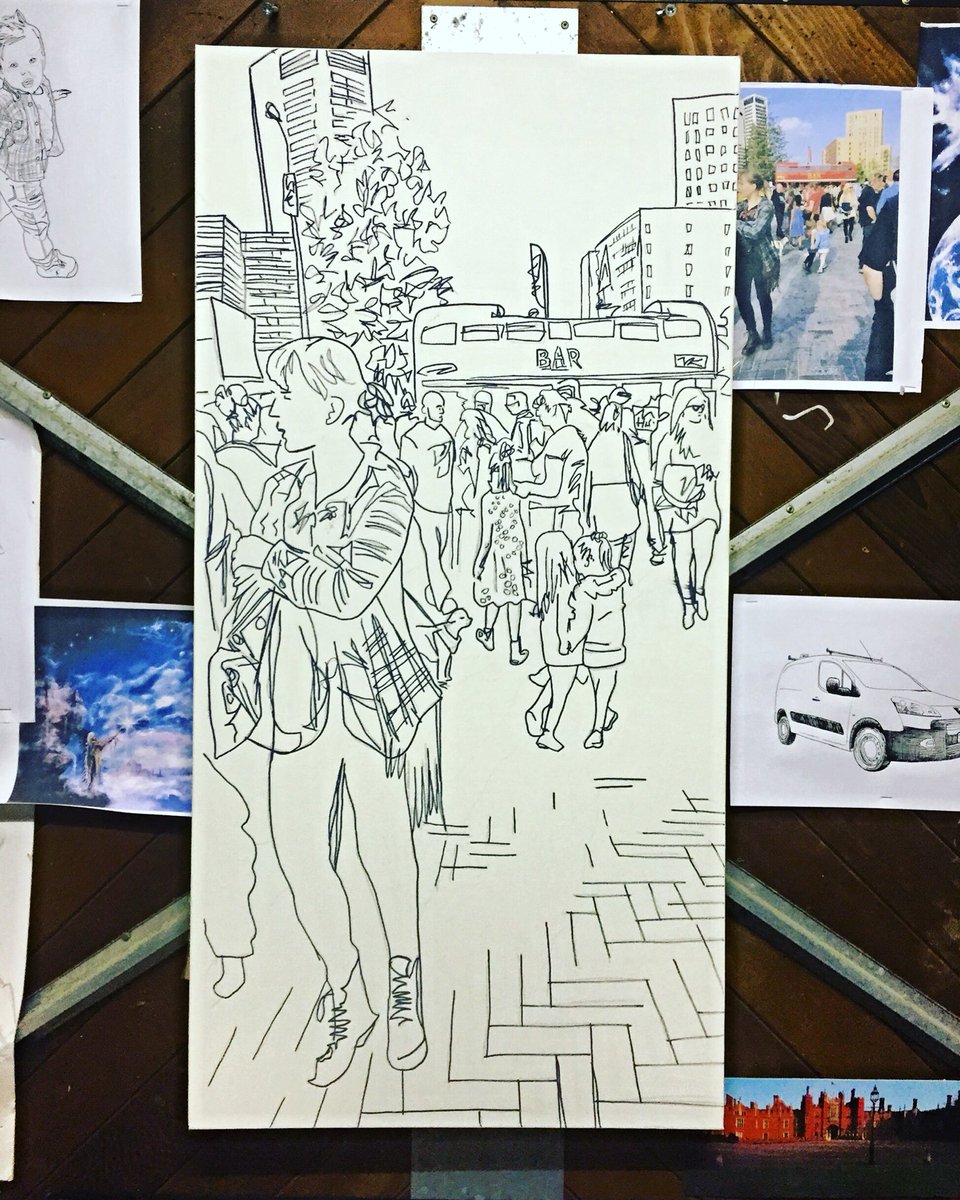 TheRealMattHowe's tweet photo. Started 🏁 #art #artwork #illistration #painting #canvas #arty #artist #linedrawing #allart https://t.co/Zv7uQL29Pk