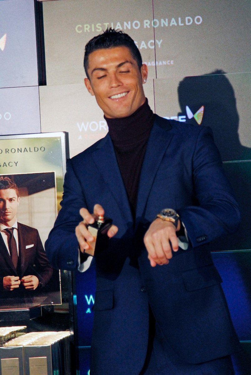 B/R Football on X: Cristiano Ronaldo presents his new fragrance, the 'Cristiano  Ronaldo Legacy' in Madrid today.  / X