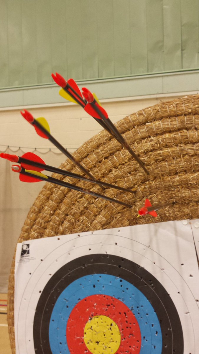 DavidPilsworth's tweet image. Groups are golden #archeryfun #indoorrange