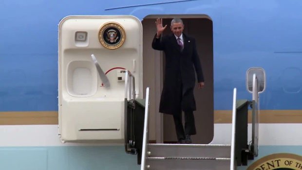 WISN12News's tweet photo. Welcome to #Milwaukee, Mr. President! #POTUS https://t.co/i8iJZTPYLR