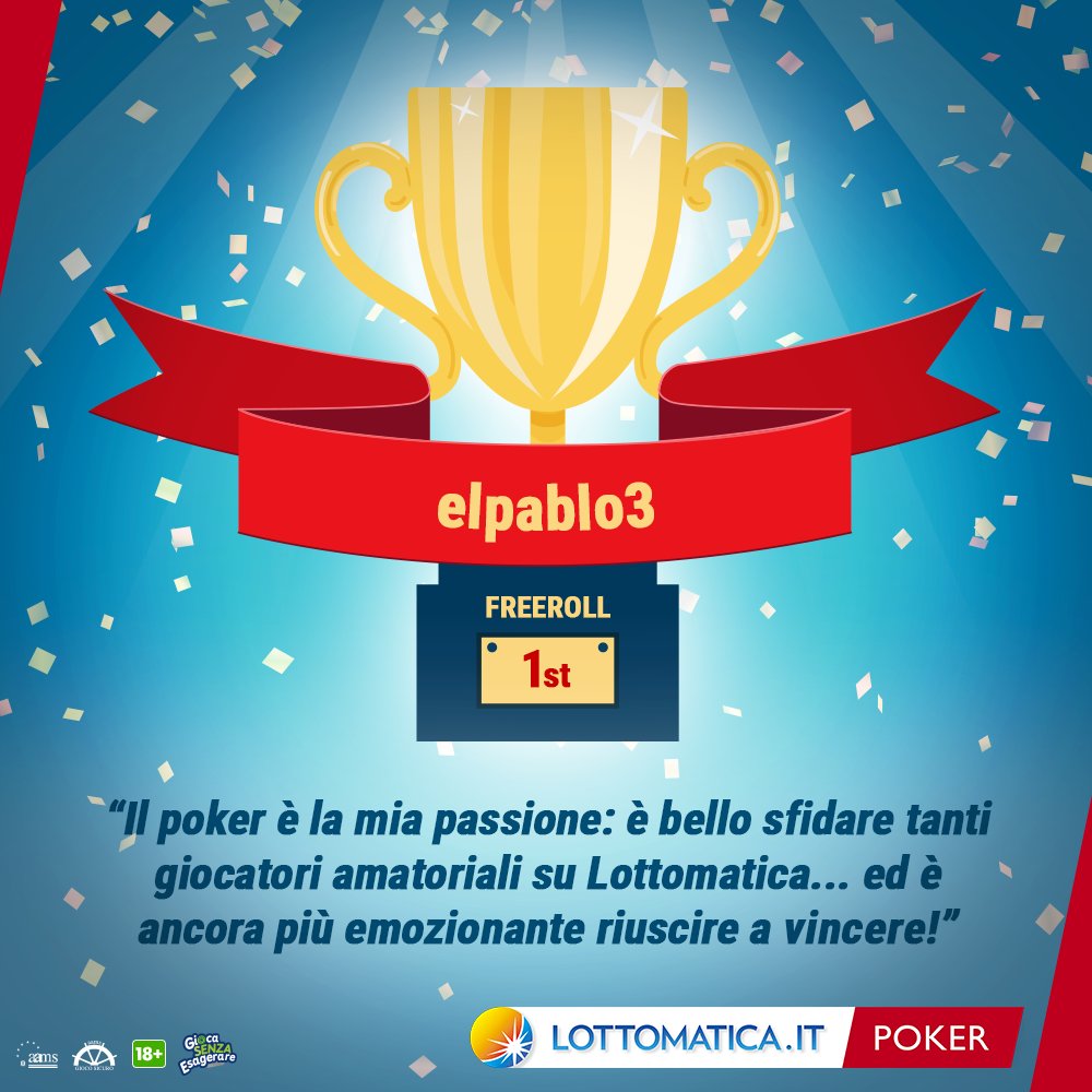 In attesa della nuova password #freeroll su goo.gl/tpMofA, celebriamo l'ultimo vincitore del torneo!