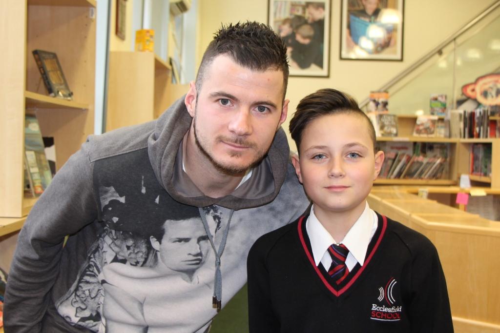 One of our Franklin Y7s meets Sheffield Wednesday star Daniel Pudil on his visit to Ecco this afternoon!
