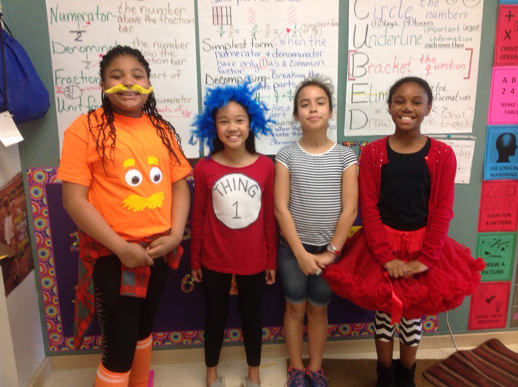 Rocking5thgrade's tweet photo. Our Suesstacular characters. #polserproud https://t.co/1MN2DuLCYh