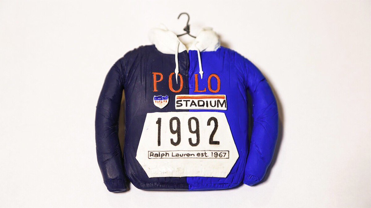 Polo 1992 stadium windbreaker miniature made of Fimo by @joe2grand #poloralphlauren #polo