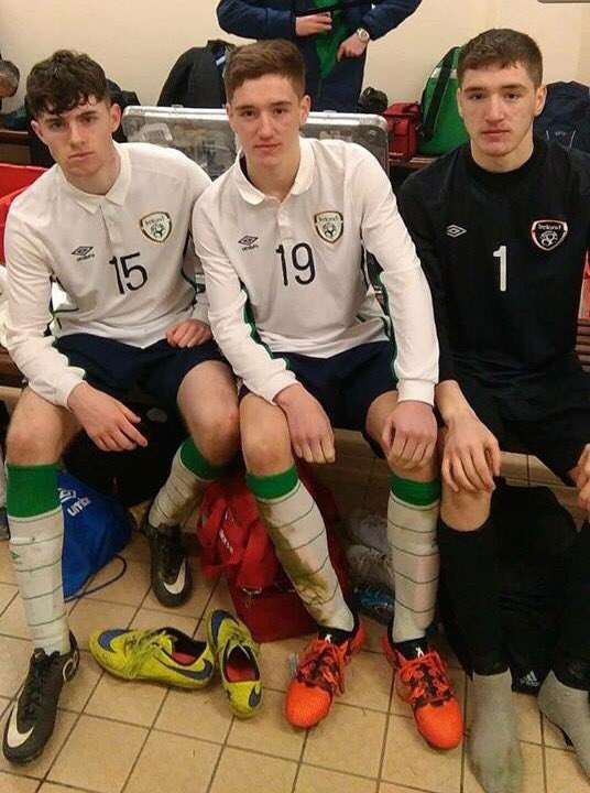 Great pic of our 3 internationals today; Aidan Keena, John Martin and Paul Martin #InternationalSaints