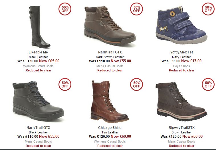 clarks next day delivery code