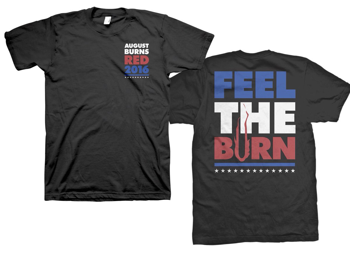 SeenMerch's tweet image. New tees from @abrband... They kick off a 2-week tour with @btbamofficial tomorrow! #augustburnsred #feeltheburn