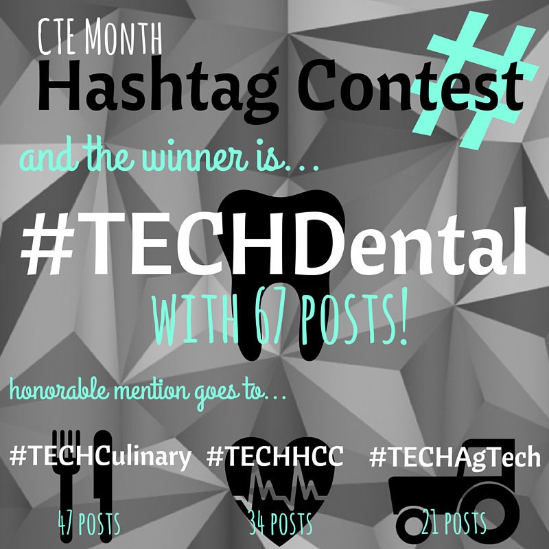 LISDTECHCenter's tweet photo. Congrats #TECHDental!! The winner of our #CTEMonth Hashtag contest! https://t.co/rcakZ7UtBH