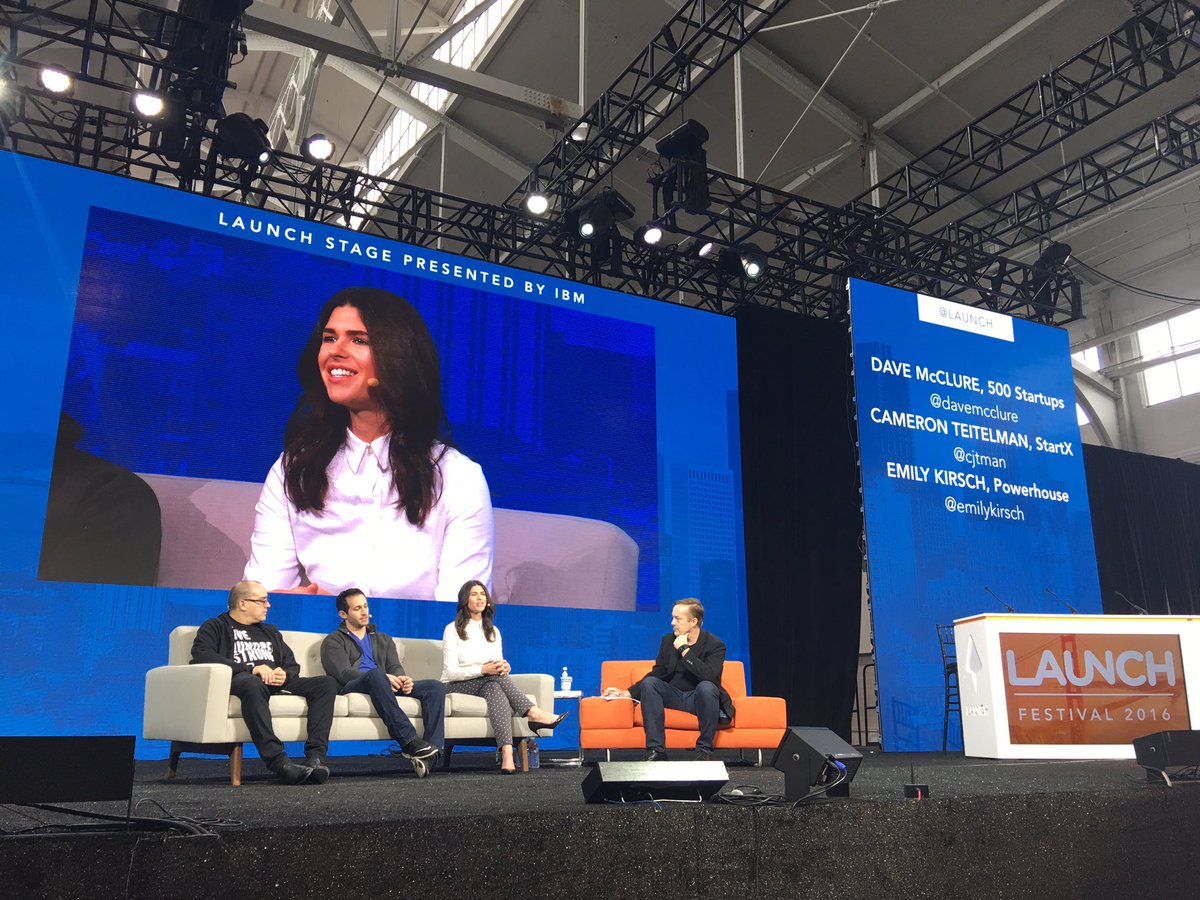 patrickh's tweet photo. First panel at #LaunchFestival Day 2 more 🔥: Startup Accelerator leaders with @davemcclure, @cjtman, &amp; @emilykirsch https://t.co/D16DVhMIoT