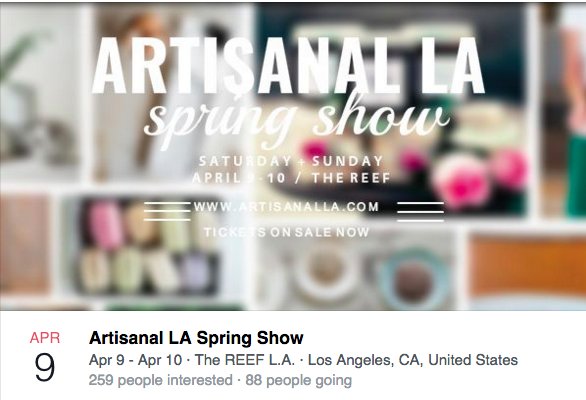 AMWoodwork's tweet photo. We can't wait for @ArtisanalLA's Spring Show! April 9-10 at the Reef in #DTLA. More here: https://t.co/YQhOGw3awD https://t.co/xErbGVl0cc