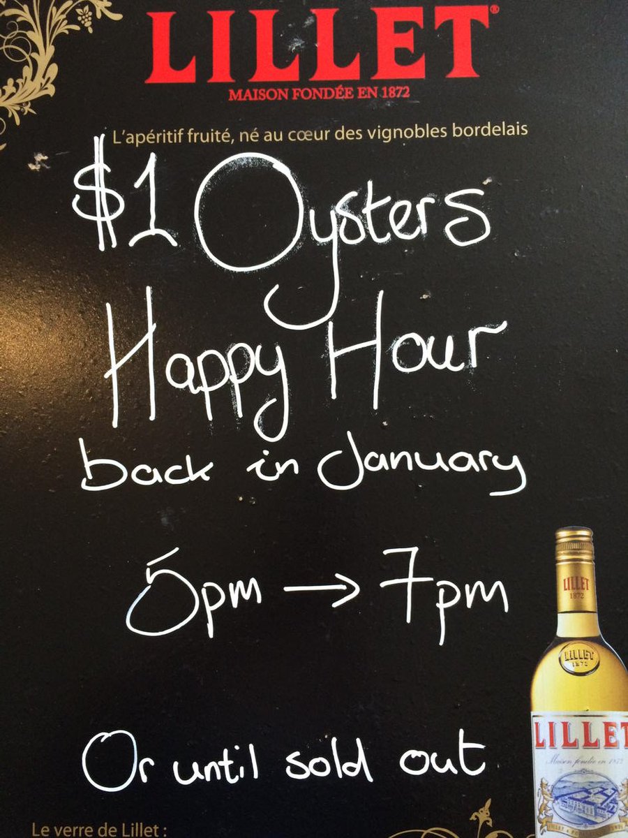 Tonight like every night $1 oysters shucked to order until sold out