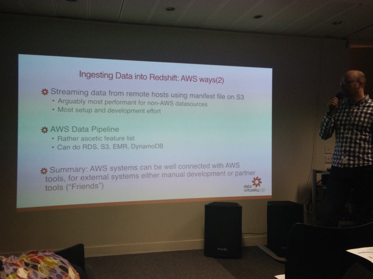 NoorDinTech's tweet image. .@MatthiasKorn2 of @DataVirtuality
#IngestingData into #Redshift with @awscloud #AWS @DataconomyMedia