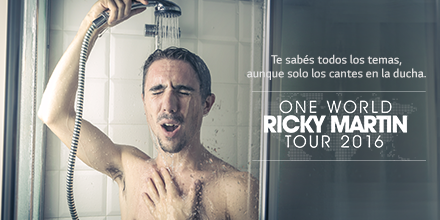 LG_Argentina's tweet photo. ¿Te sentís Ricky cuando estás en la ducha? Seguinos y enterate cómo ganar un par de entradas para verlo en Bs As. https://t.co/qQwuqIEkpG