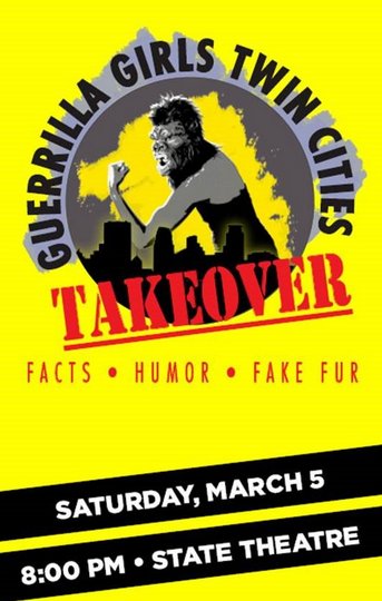 CityPagesStreet's tweet photo. Re tweet to win 2 tix to @guerrillagirls with @ChastityBrown at @hennepintheatre? #RT2W  https://t.co/2K65aabWMX https://t.co/9BTsAIJgwj