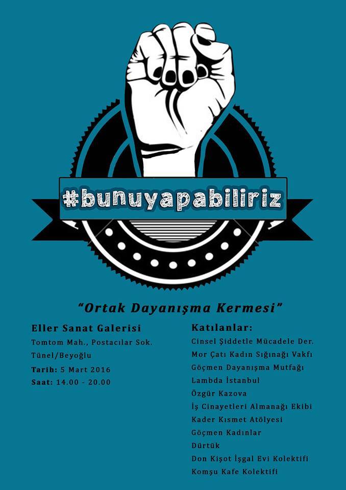 Pazılarla turplarla maydanozlarla geliyoruz.. bu cumartesi DÜRTÜK 8 Mart dayanışmasında facebook.com/events/1730523…