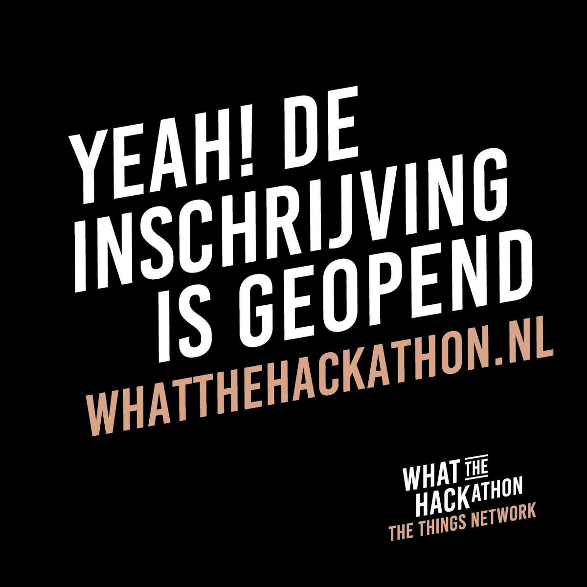 Creatingrumour's tweet image. Yeah! De inschrijving is geopend voor whatthehackathon.nl 16/17 april #30uur #InternetOfThings #Drenthe #startup