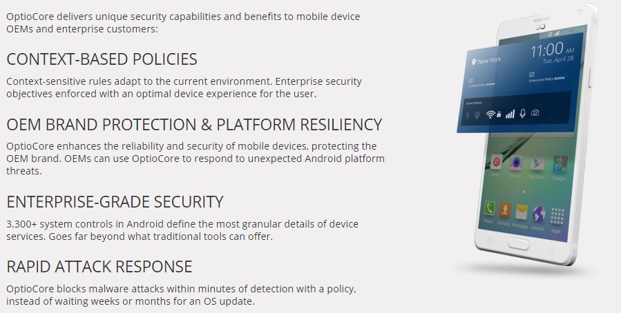 OptioCore - Enterprise-Grade Embedded Security for Android Devices ow.ly/YOmvC #RSAC