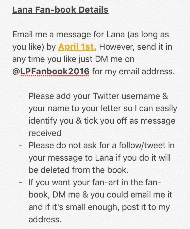 LPFanbook2016's tweet image. okay guys! Deadline reminder 👇🏻