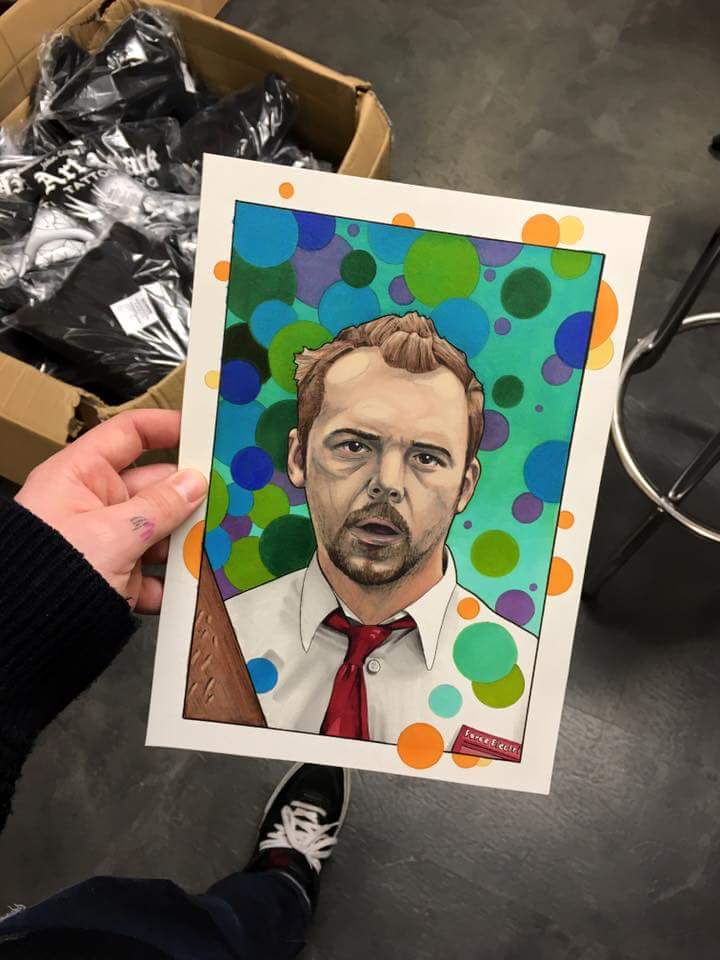 emilyblydex's tweet photo. @simonpegg my brother done this picture of you, what do you think :) https://t.co/kTYP7I2WoH