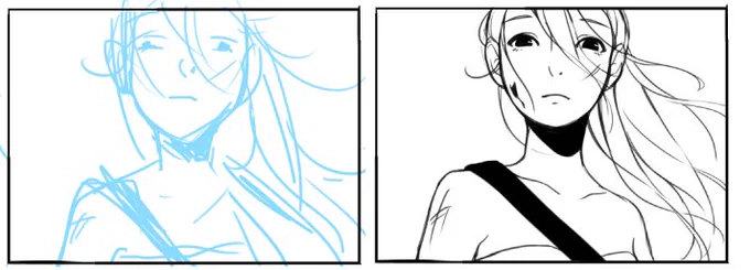 Looking back at my sketch after I finished inking and I can't stop laughing 
