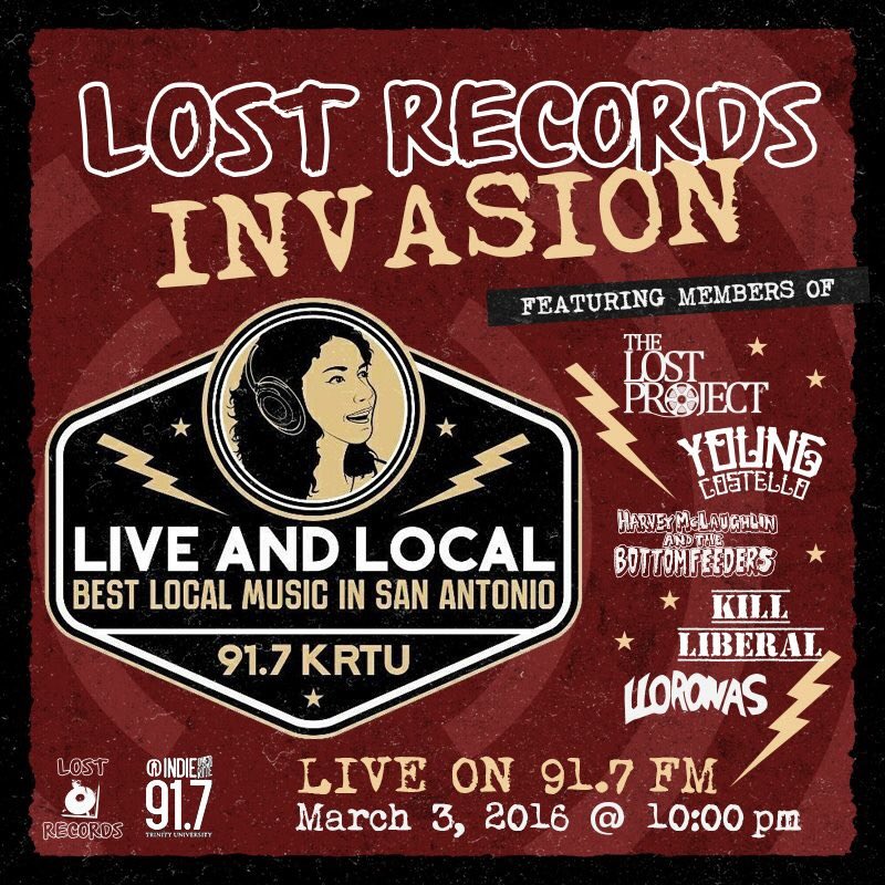 LostRecordsSATX's tweet image. Tonight @KRTUIndie w/ @jeannette_muniz! The whole Lost Records Family will be on air! #satx #krtu #thursday #music