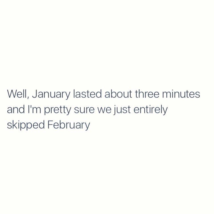 RedVWebsNYG's tweet photo. ππ this is so true! #TimeFlies #goestooquick #howisitmarchalready π€π±π https://t.co/YD6PlTqQrI