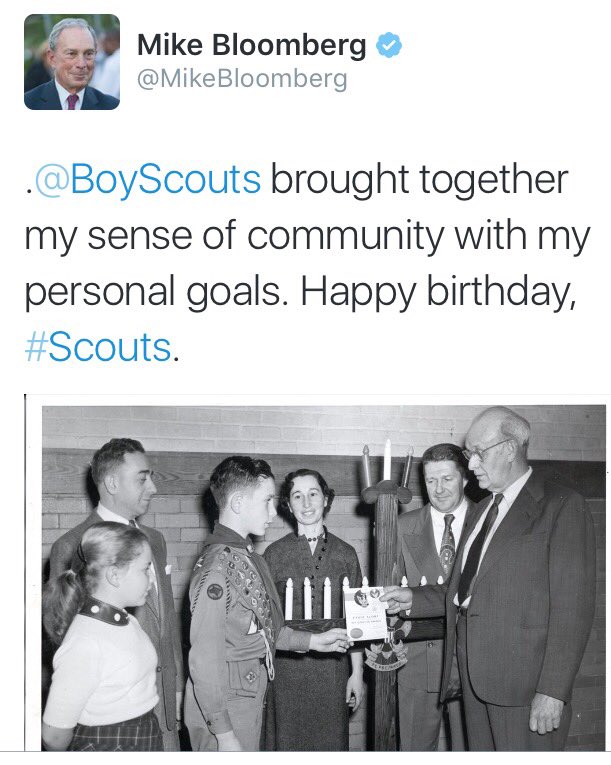 USA4Bloomberg's tweet photo. We would like this Boy Scout for President of the USA! @MikeBloomberg @boyscouts #draftBloomberg https://t.co/OvvrSk9PCJ