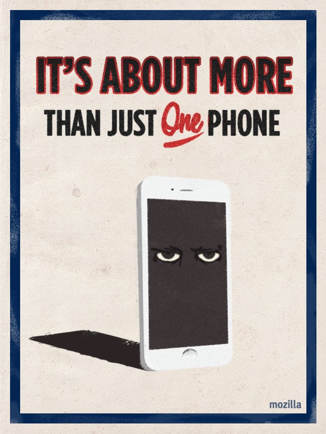 mozilla's tweet photo. Security is critical to the growth of the Web. The fight for #encryption affects everyone. https://t.co/BxxFRb4knU https://t.co/B6p8jWiPon