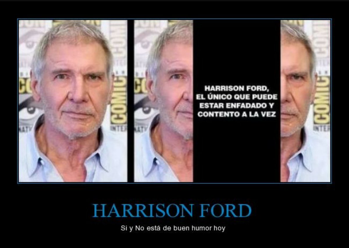 ojranfran's tweet photo. É mentira que @HarrisonFordLA sexa o único capaz de estar contento e enfadado á vez #lies #harrisonford #Sihome https://t.co/OOwVVdMHsq