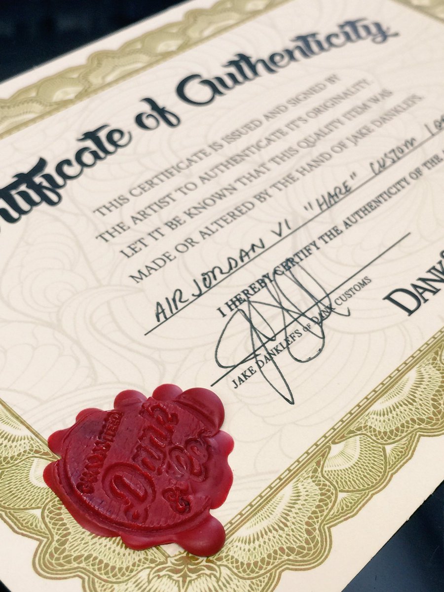 jwdanklefs's tweet photo. Over the last few months, every 1/1 order has come with a CoA; just to let you know that details count. #dankcustoms https://t.co/jkVtyHTxx2