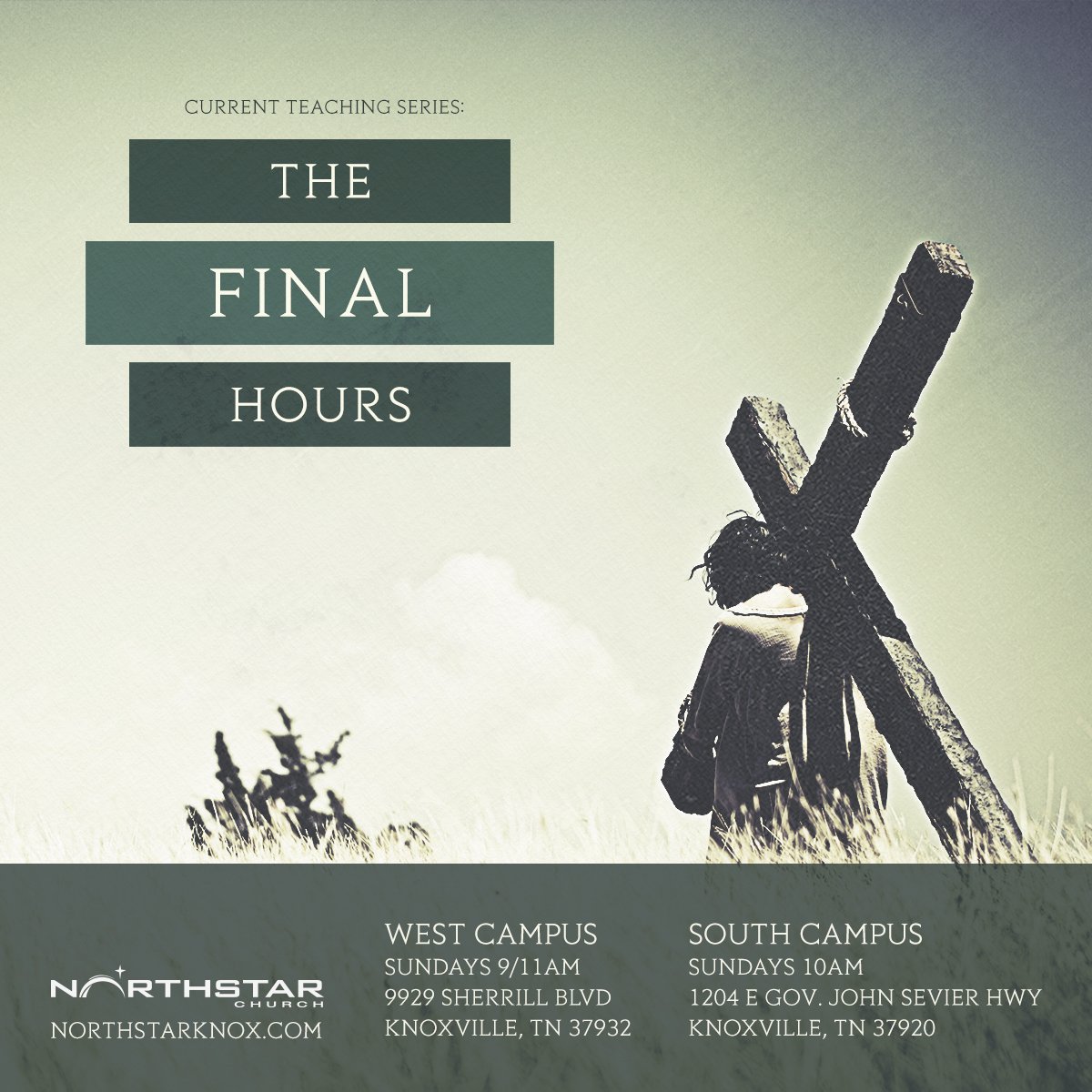NSstudentsSouth's tweet photo. Join us this Sunday at Northstar for a new series on Jesus’ final hours. (retweet this image on your timeline). https://t.co/2KyvZO329H