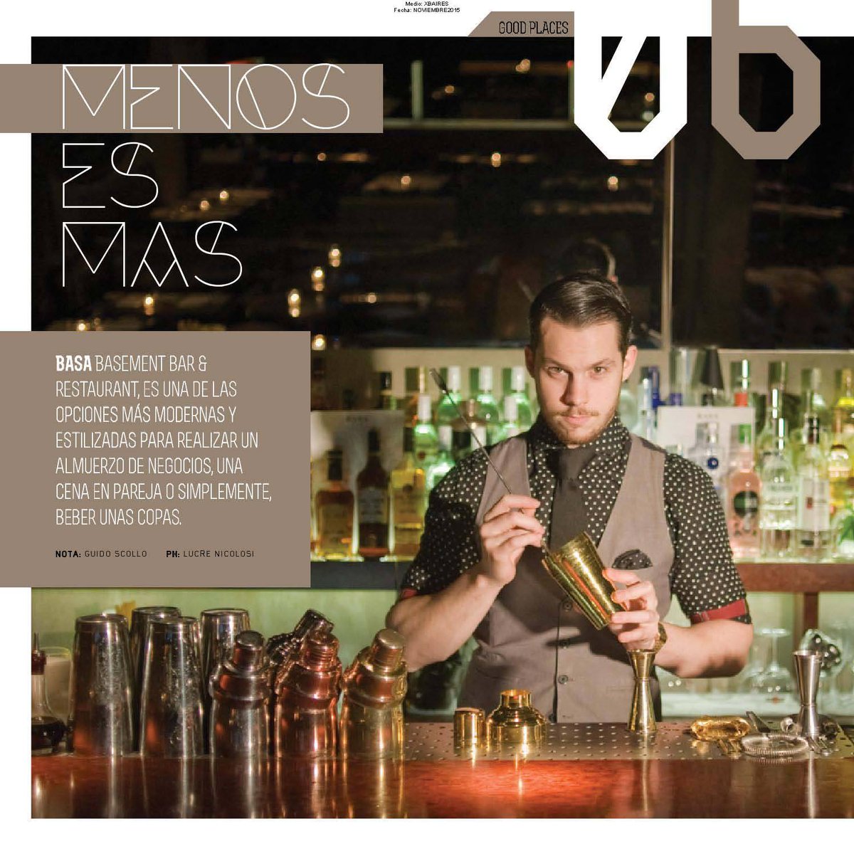 Gran nota sobre #BASA
''es una de las opciones más modernas y estilizadas''
Leela acá: goo.gl/f0ZHCg