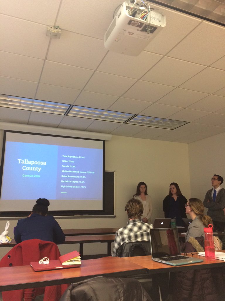AUAdSchool's tweet photo. So proud of @primestratcomm doing work with @FullMeasureEd Conducted research about a rural area in Alabama #auadlab https://t.co/u7LjouFs7R