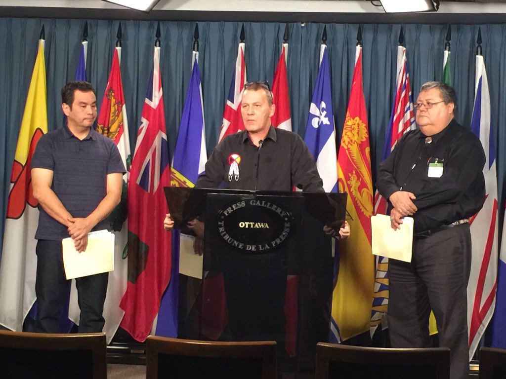 RussDiabo's tweet photo. Algonquin Chiefs Casey Ratt, Lance Haymond &amp; Terrence McBride speak out against Algonquins of Ontario AIP! https://t.co/NBARaoQUv0