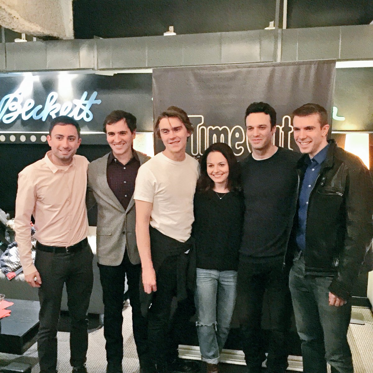 Cast and creative team here at the <a href="/TimeOutNewYork/">Time Out New York</a> night at #STRAIGHTthePlay!