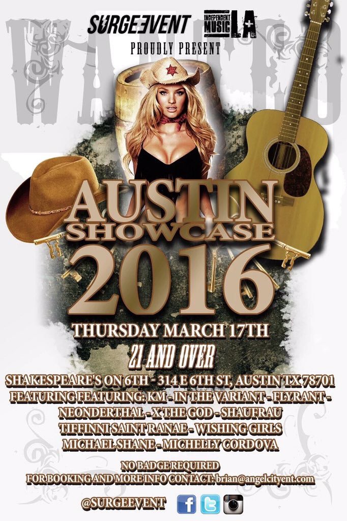 RSVPATX's tweet photo. NEW SXSW event at Shakespeare's! #March17th

NO BADGE OR RSVP NEEDED!

#UnofficialSXSWGuide https://t.co/ez6zyiebxm