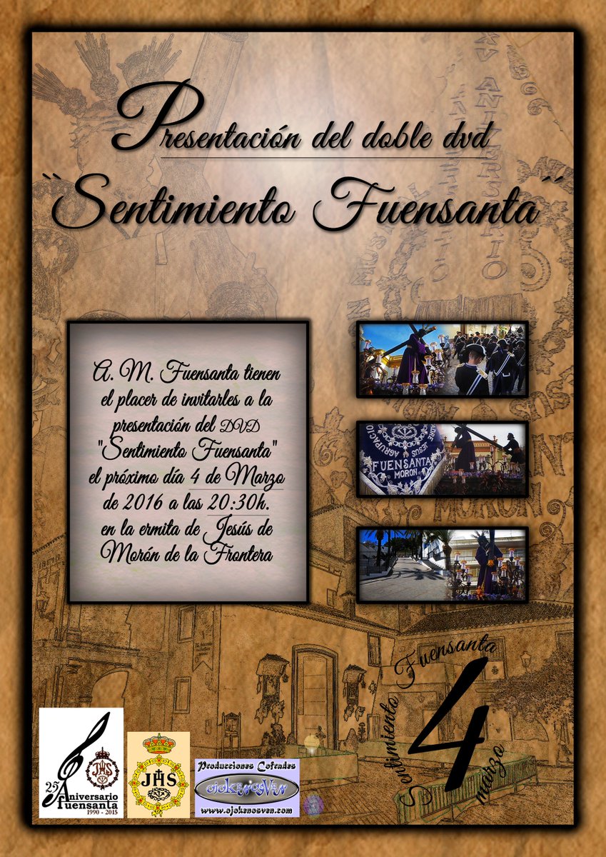ojoquenosvenpc's tweet photo. Recordamos mañana 20:30 H.  Morón Frontera presentación DVD #sentimientofuensanta #TDSCofrade #TDSActualidad https://t.co/97QjnriR54