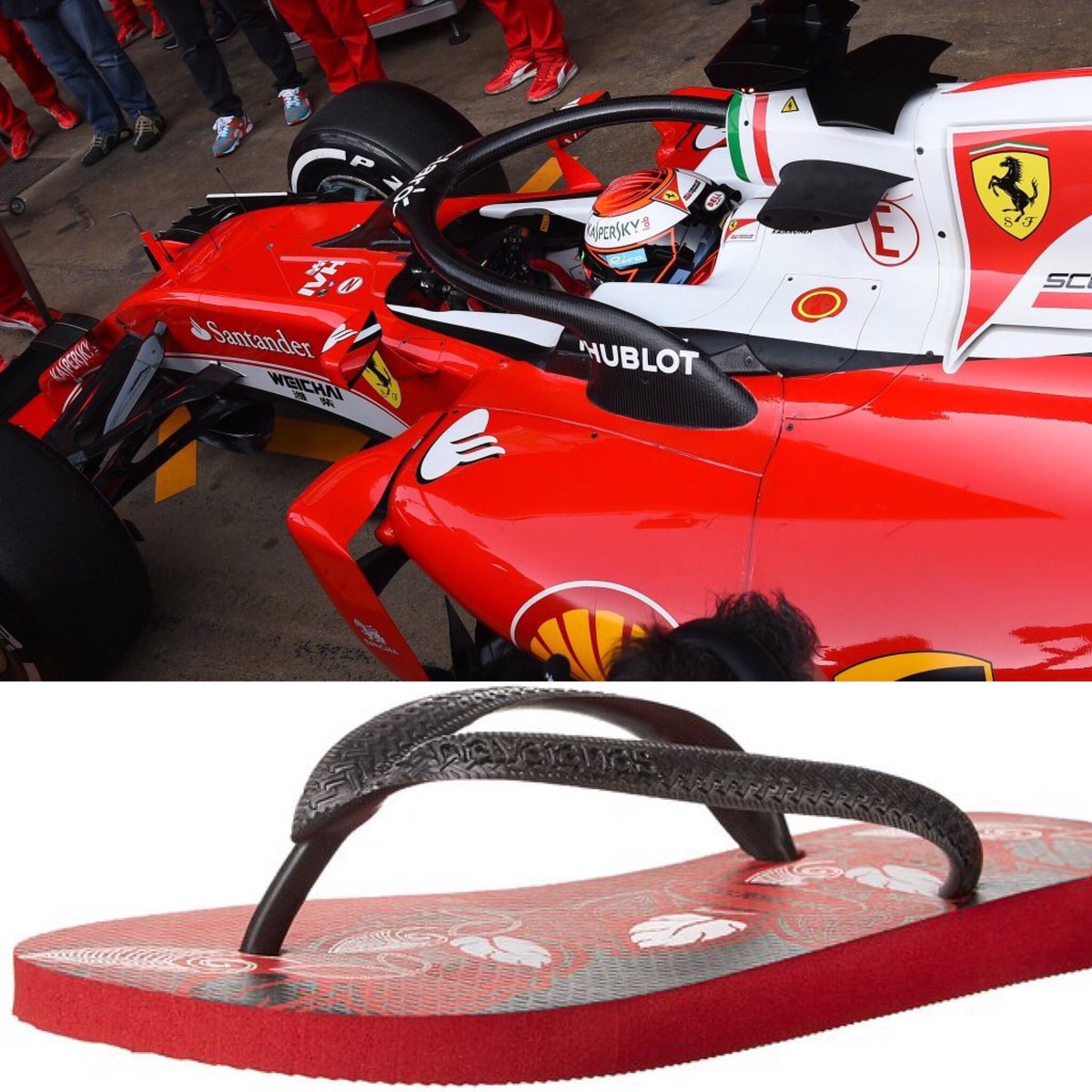 ScaledGP's tweet image. A giant flip flop on wheels #f1 #f1halo #f1testing