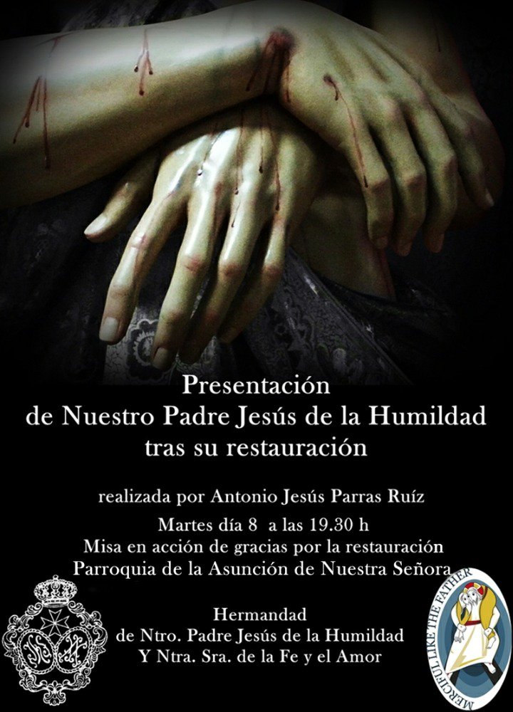 HumildadFeyAmor's tweet photo. Presentación de Ntro. Padre Jesús de la Humildad tras su Restauración, dicha llevada a cabo por Antonio Parras Ruíz https://t.co/UHqoVs0ziu