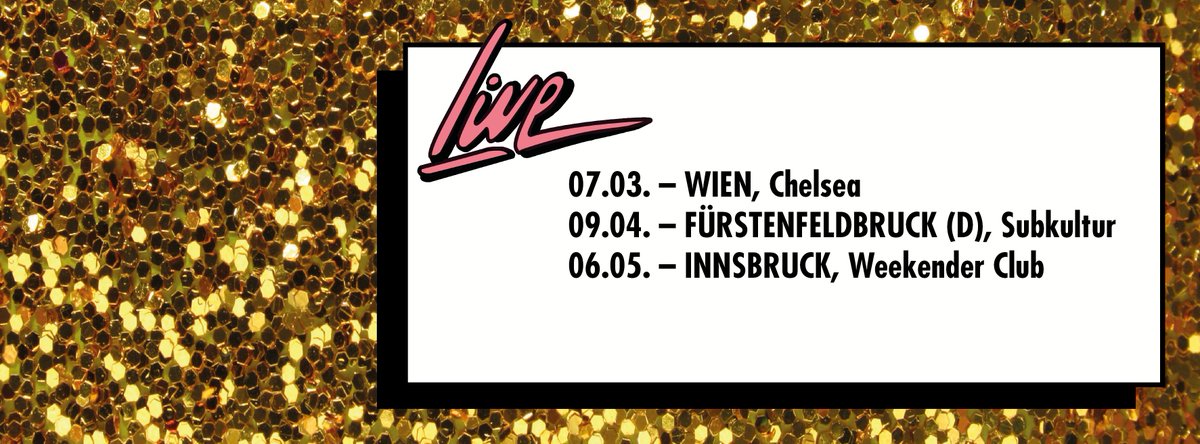 <a href="/VORMAERZmusik/">VORMÄRZ</a> #live

07.03 - #Chelsea #Wien 
09.04 - #Subkultur #Fürstenfeldbruck 
06.05 - #Weekender #Innsbruck
