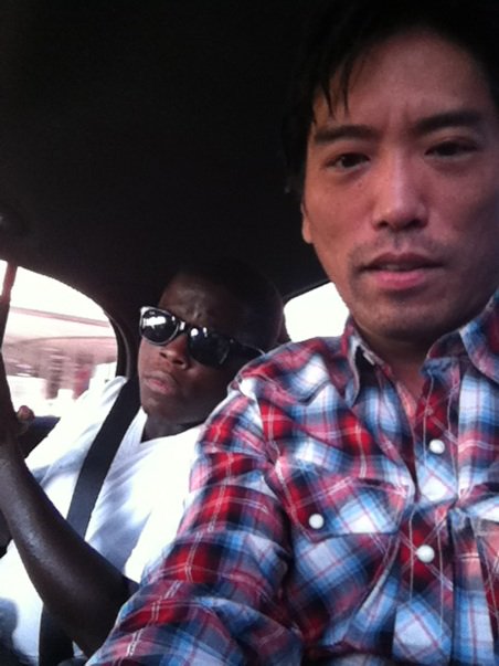 MphoAK's tweet image. #TBT Myself and thee @PeterShinkoda en route to a taping of #2ndWatch. That limo life. Always bet on Blasian! #LA