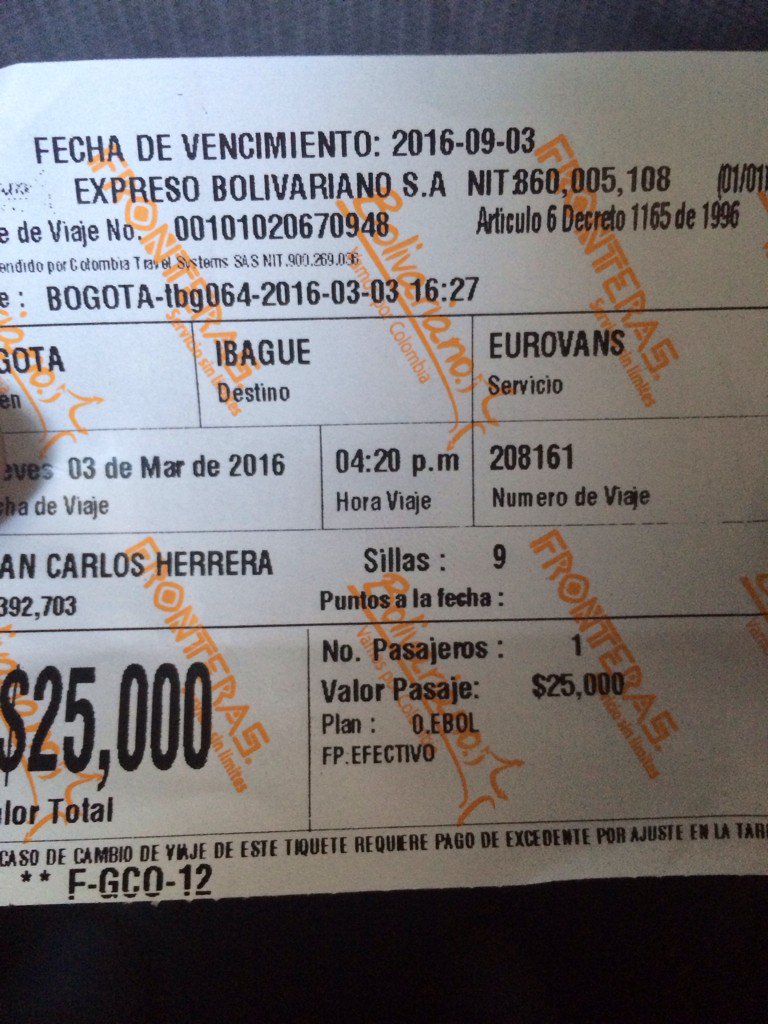 juanherp74's tweet photo. @BolivarianoNews taquilla vendieron ruta directa parada solo Melgar-ibague, para calle 13y autosur  recoge pasajeros https://t.co/lNIcsDF9eN
